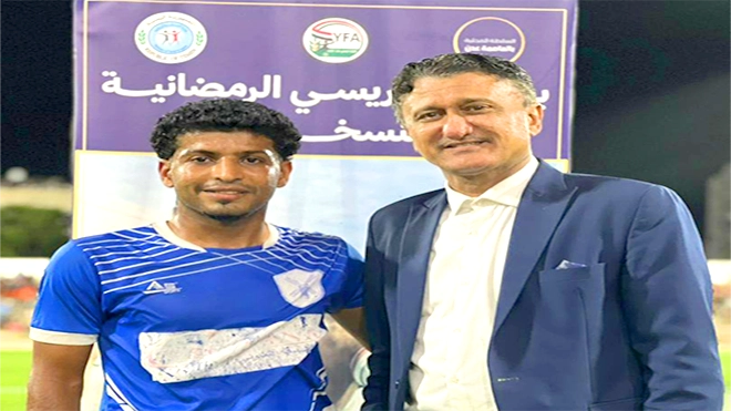 أفضل لاعب في المباراة صاحب الهدف الوحيد في المباراة خالد مرقب